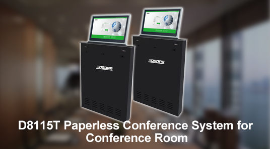 Sistema de conferência sem papel D8115T para sala de conferências