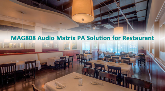 MAG808 Solução PA de Matriz de Áudio para Restaurante