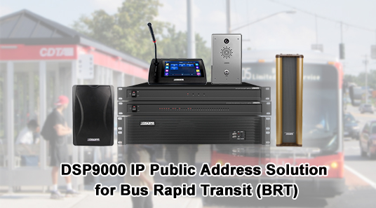 Solução de endereço público DSP9000 IP para transporte rápido de ônibus (BRT)