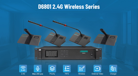 Sistema de conferência da série sem fio D6801 2.4G