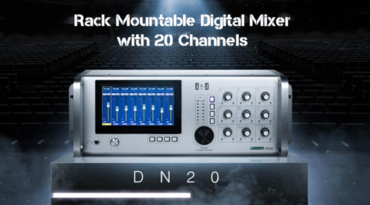 Misturador digital montável em rack com 20 canais DN20
