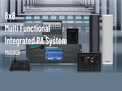 Sistema de PA integrado multifuncional 8x8 MAG808