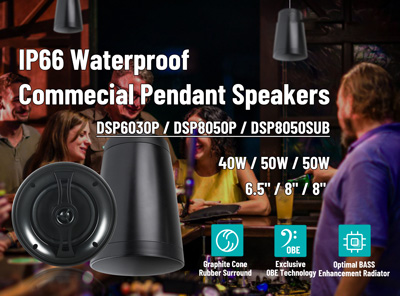 IP66 Alto-falantes de pingente à prova d'água DSP6030P DSP8050P DSP8050SUB