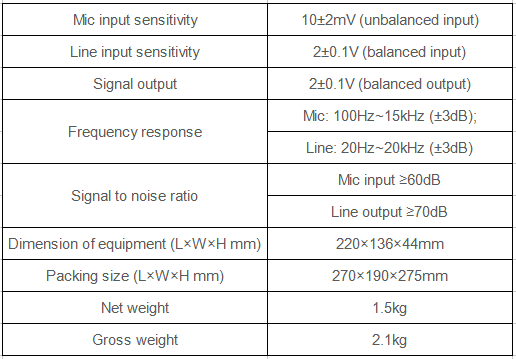 paging mic specification