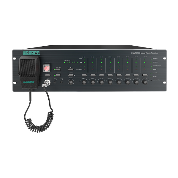 PAVA8500 8 zonas de alarme de voz integrado PA sistema centro
