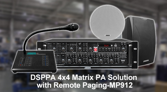 Solução de PA de matriz DSPPA 4x4 com paginação remota-MP912