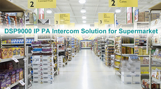 Rede IP DSP9000 PA solução de intercomunicação para o supermercado
