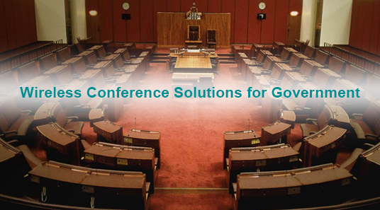 Soluções de conferência sem fio para o governo
