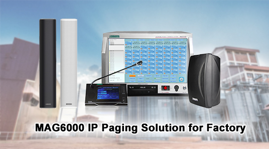 MAG6000 solução de paginação IP para a fábrica