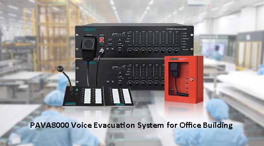 PAVA8000 Sistema de Evacuação de Voz para Prédio de Escritórios