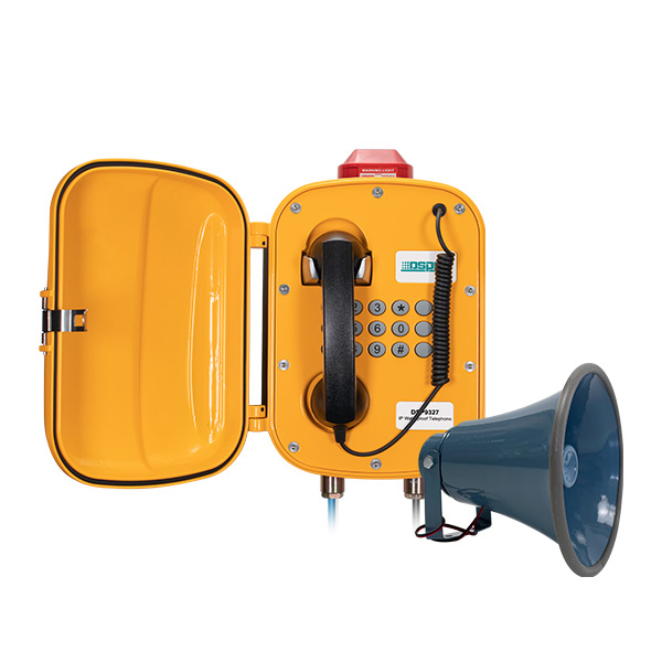 DSP9327A Alarme de Som e Luz À Prova D'Água Telefone Montado Na Parede 15W Alto-falante
