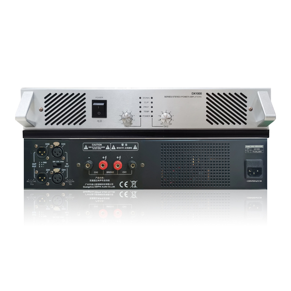 Amplificador digital de classe D de canal duplo da série DX1000 (DX1500 DX2000 DX2500 DX3000 DX3500 DX4000