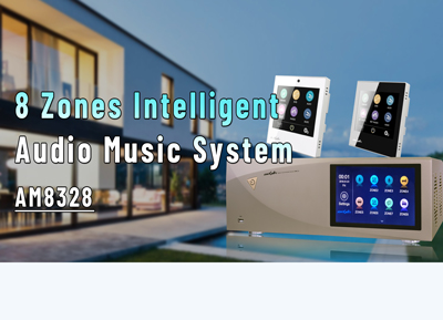AM8328 8 Zonas Sistema de Música de Áudio Inteligente